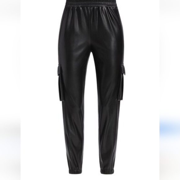 Generation  love Vegan Leather Elastic Weist Pants Womens Sz L - Picture 1 of 4